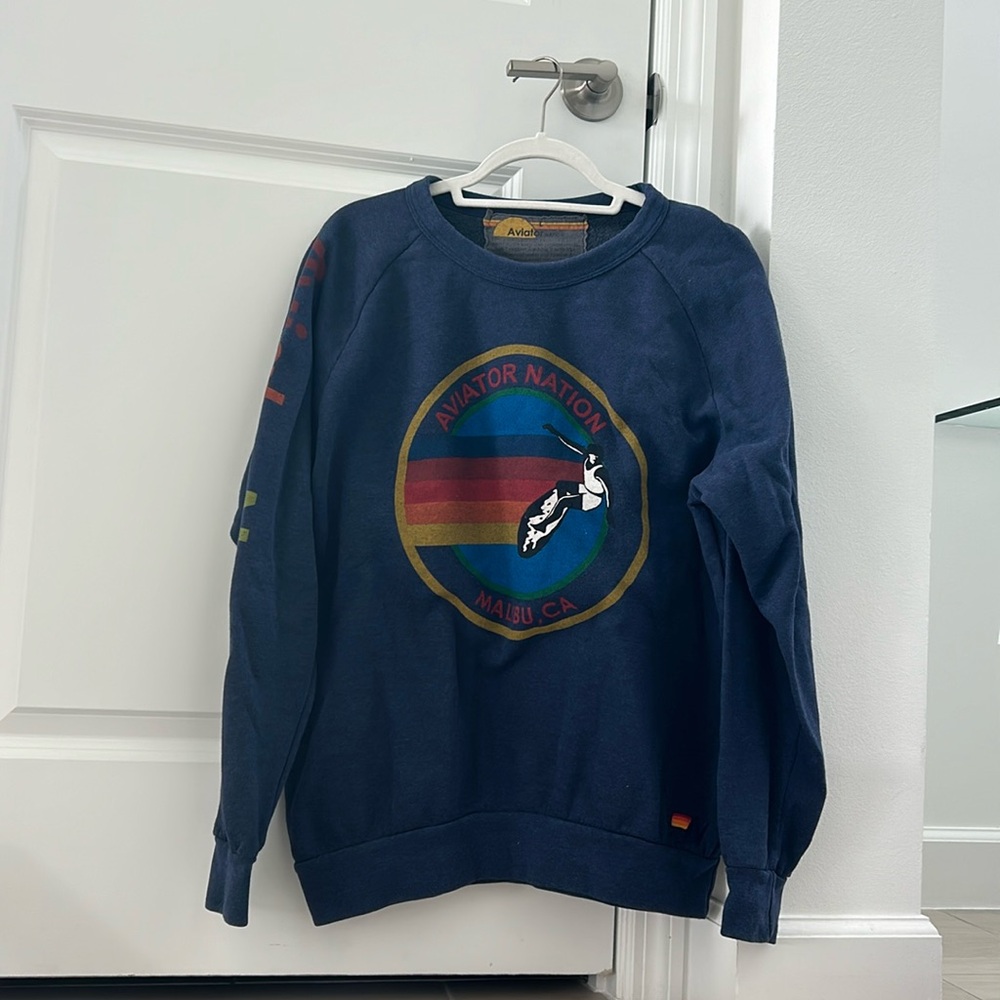 Aviator nation navy crewneck